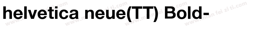 helvetica neue(TT) Bold字体转换